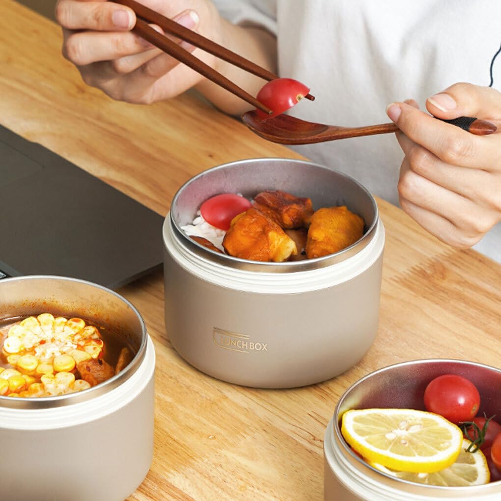 Bento Isotherme Inox Hermétique — Pack 4 Pièces