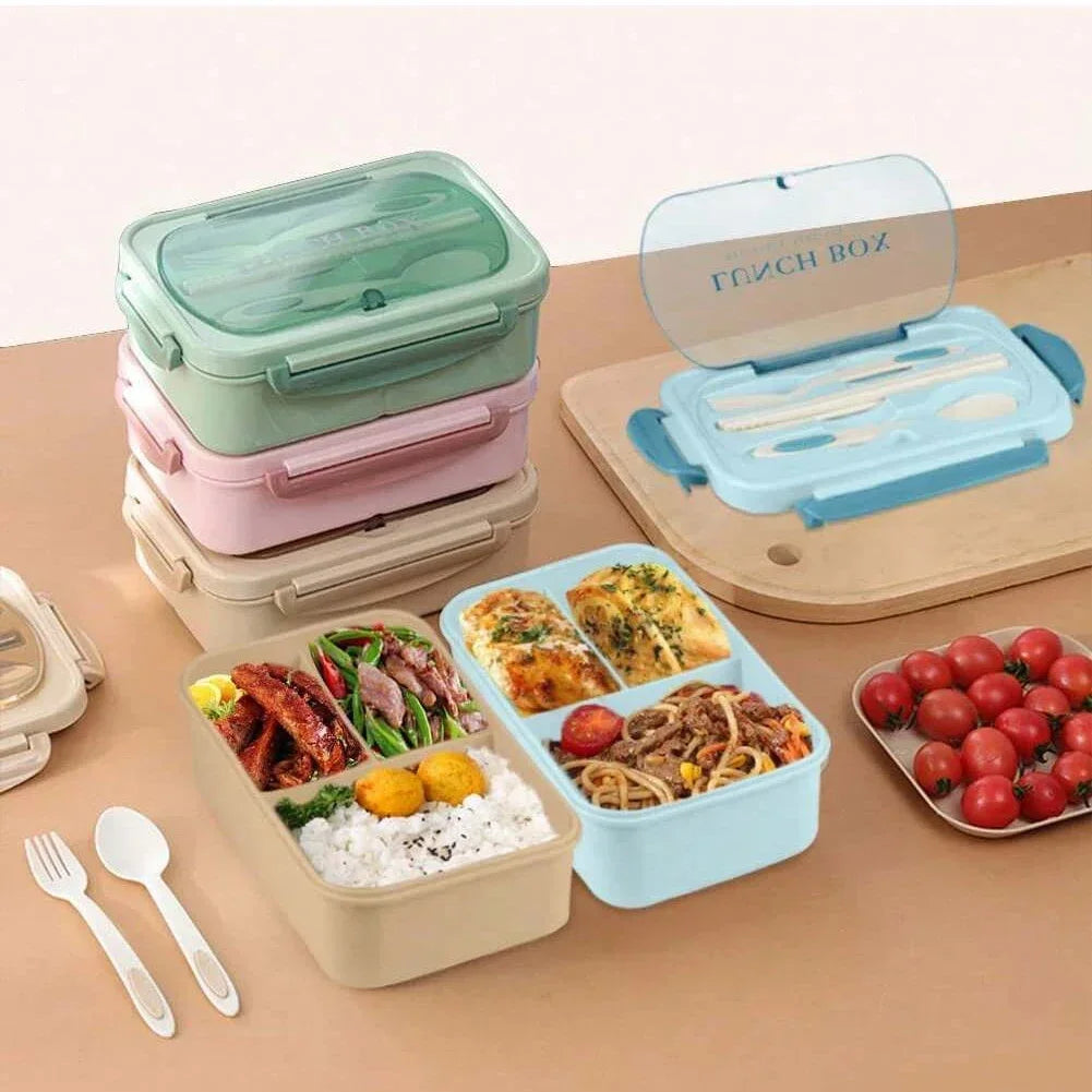lunch box portable ouverte couverts inclus