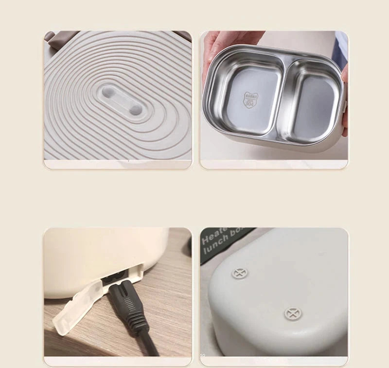 intérieur inox et câble de la lunch box électrique