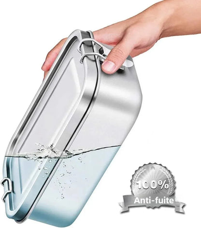 Gamelle Étanche Hermétique Inox — 3 Compartiments
